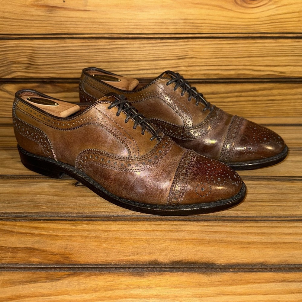 Allen Edmonds Strand Cap Toe Oxford Dress Shoes Mens Size 6 D Brown 100% Leather